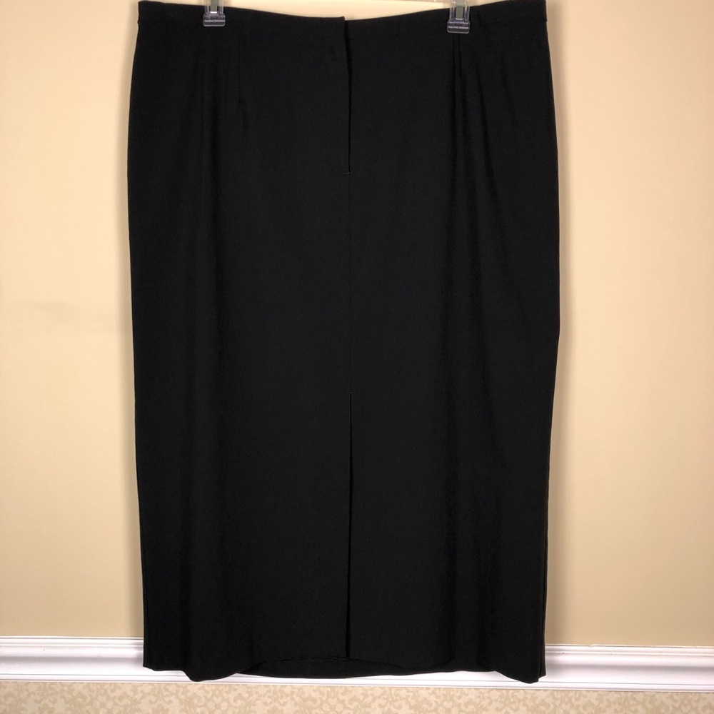 VENEZIA Black Scuba Midi Skirt Size 22